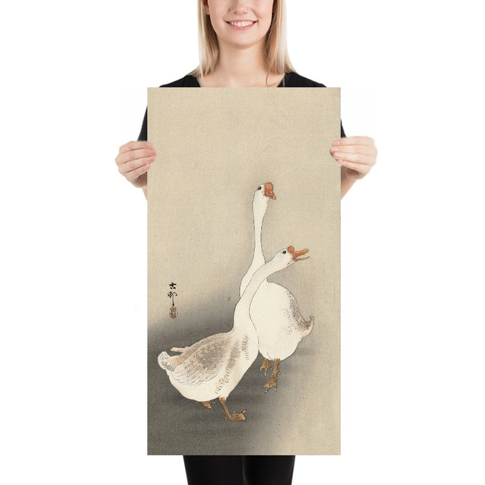 Two Geese II by Ohara Koson, 1900
