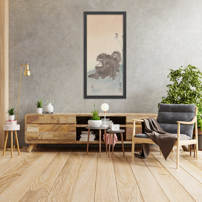 A framed image of