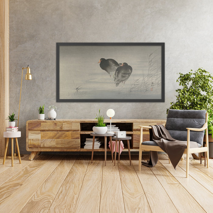 A framed image of