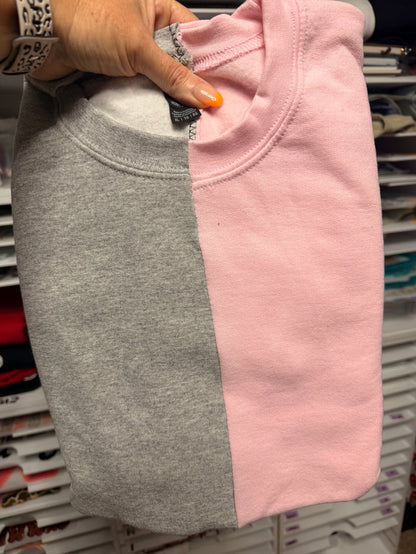 Two-Tone Split Crewnecks