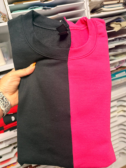 Two-Tone Split Crewnecks