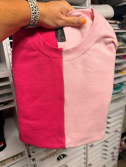 Two-Tone Split Crewnecks
