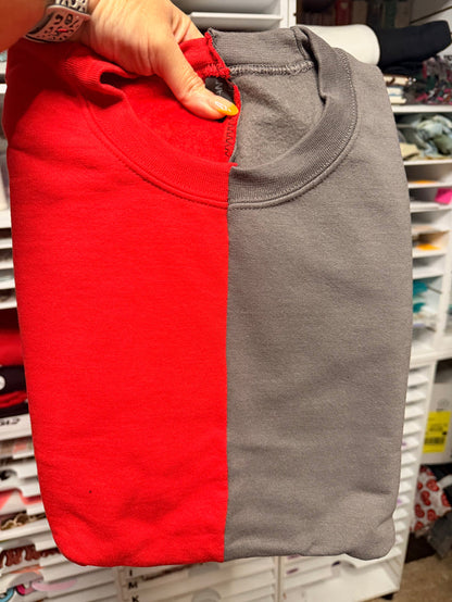Two-Tone Split Crewnecks