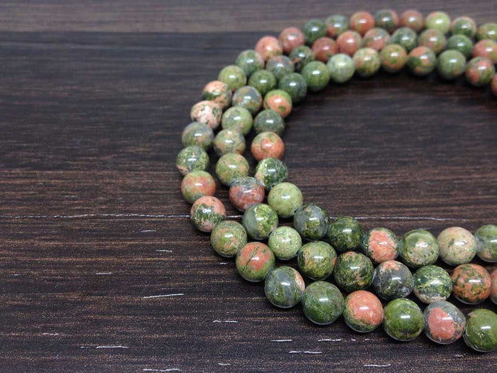 Unakite Gemstone Mala, 108 Prayer Bead Mala