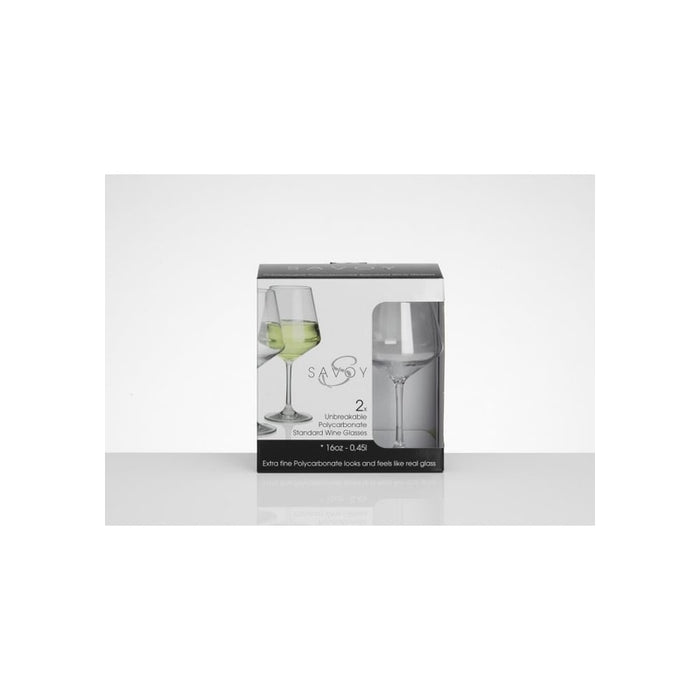 Unbreakable Poly-carbonate Standard Wine Glasses Per/2