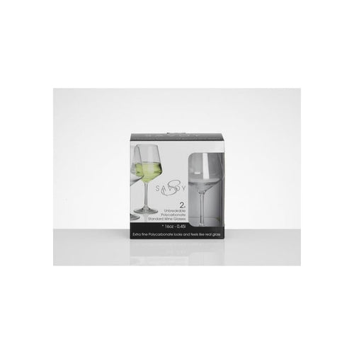 Unbreakable Poly-carbonate Standard Wine Glasses Per/2