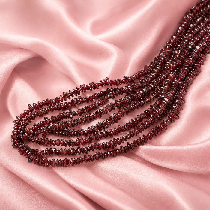 Uncut Raw Garnet Crystal Chip Beads for Necklace (Manifestation and Power)
