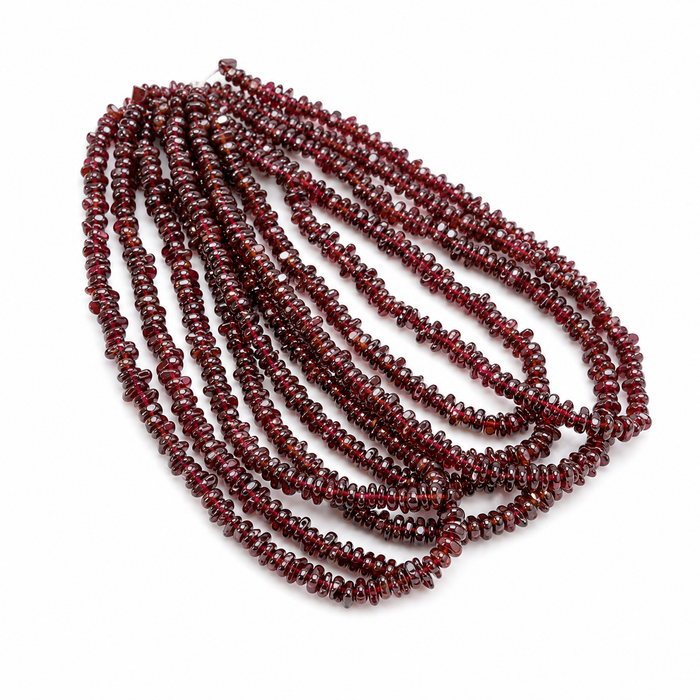 Uncut Raw Garnet Crystal Chip Beads for Necklace (Manifestation and Power)