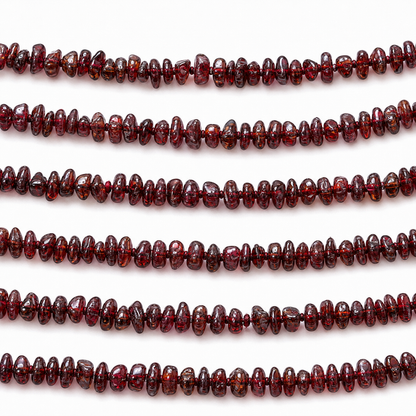 Uncut Raw Garnet Crystal Chip Beads for Necklace (Manifestation and Power)