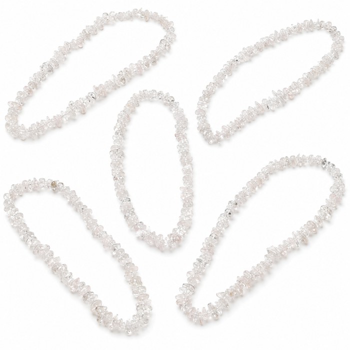Uncut Raw Rose Quartz Crystal Chip Beads for Necklace (Creativity and Empathy).