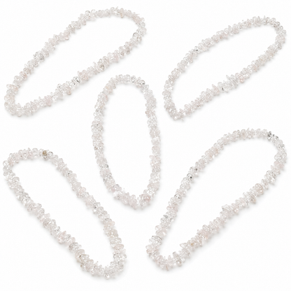 Uncut Raw Rose Quartz Crystal Chip Beads for Necklace (Creativity and Empathy).