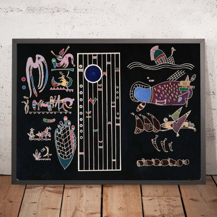 A framed image of