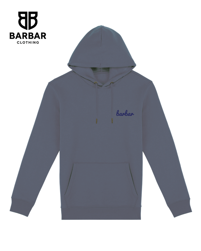 XXS / Mineral Grey (navy blue logo)