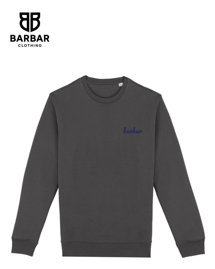 XXS / Iron Grey (Navy Blue logo)