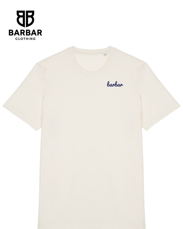 XXS / Ivory (Navy Blue logo)