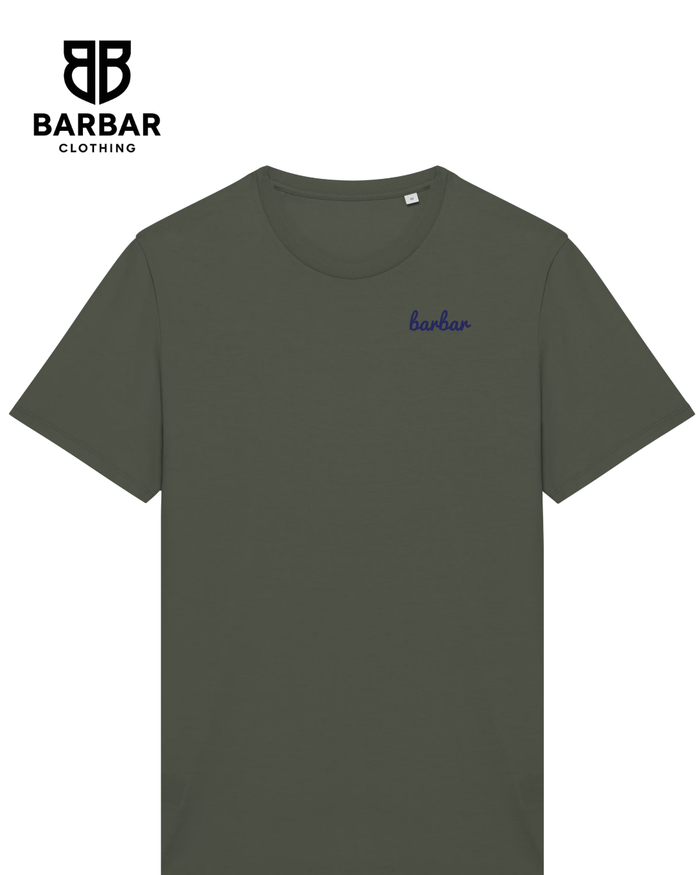 XXS / Organic Kakhi (Navy Blue logo)