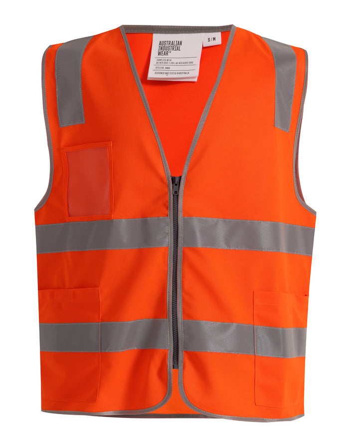 Unisex Hi Vis Safety Vest c/w ID and Utility Pocket