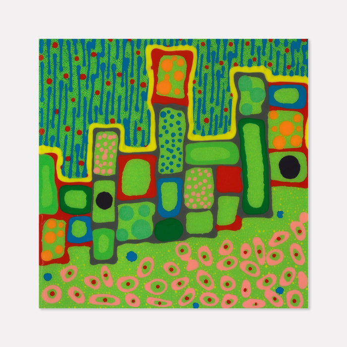 White Smoke Untitled (Green with squares)