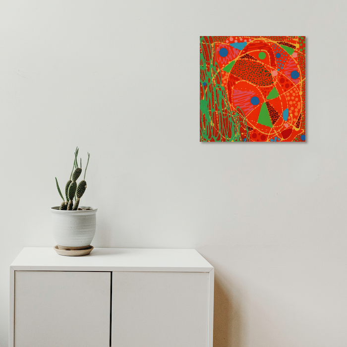 Light Gray Untitled (Orange Background)