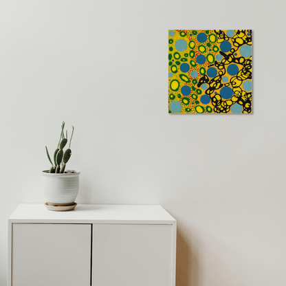 Light Gray Untitled (Yellow blue dots)