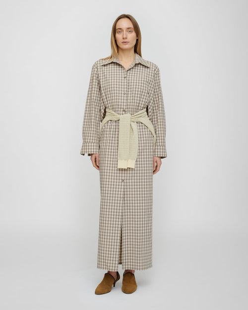 Usha - Dress - Creme/Grey