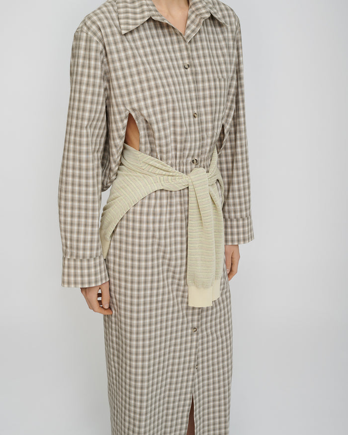 Usha - Dress - Creme/Grey