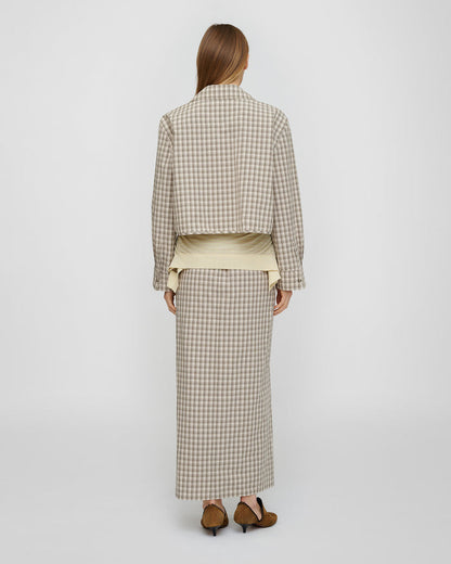 Usha - Dress - Creme/Grey