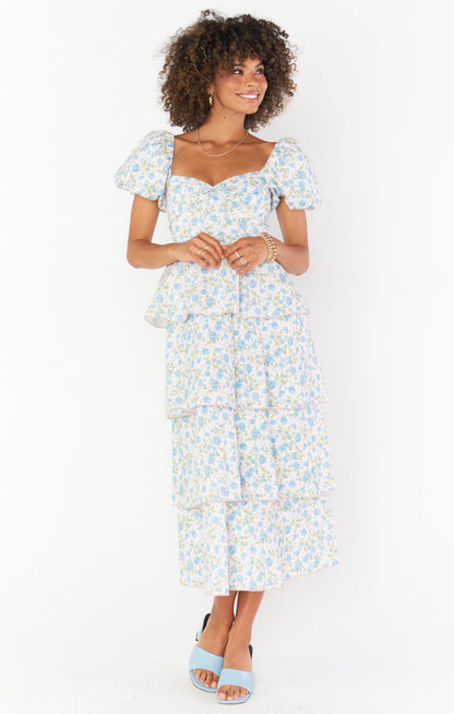 Va Va Midi Dress ~ Charming Rose