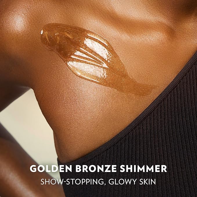 Vaseline Glazed and Glisten Golden Hour Glow Vanilla Cocoa Shimmer Gel Oil 200Ml