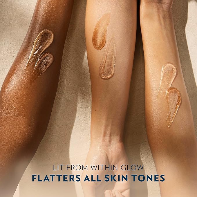 Vaseline Glazed and Glisten Golden Hour Glow Vanilla Cocoa Shimmer Gel Oil 200Ml