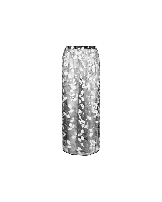 VEGAS SEQUIN SKIRT BLACK WHITE