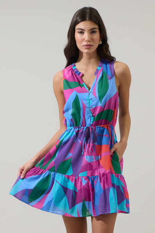 Vemmy Abstract Itzel Shift Mini Dress