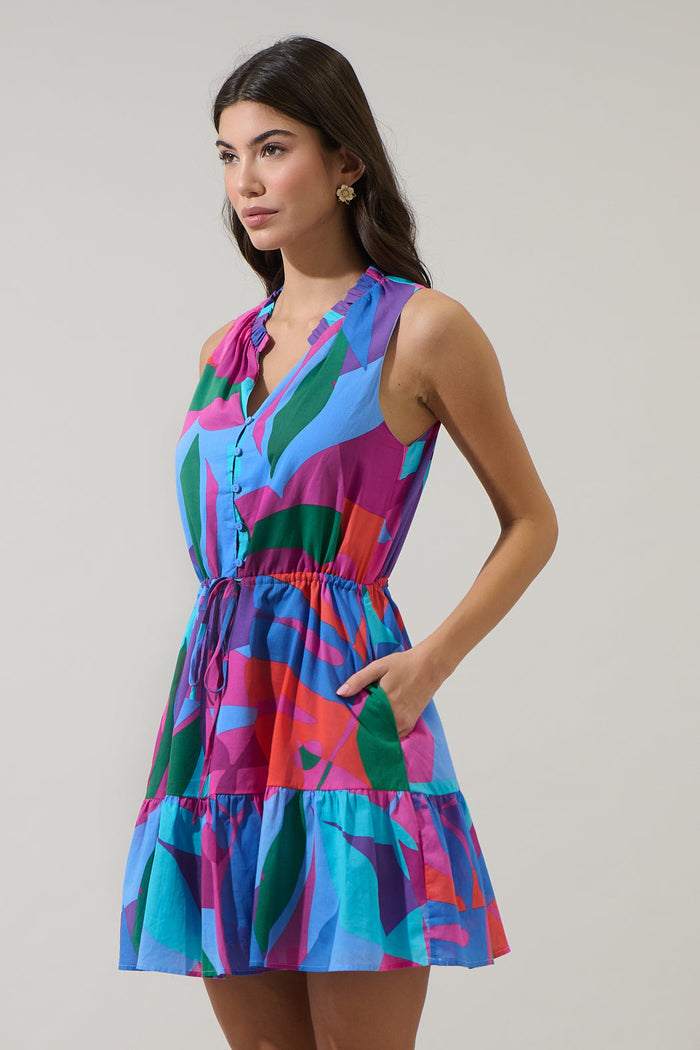 Vemmy Abstract Itzel Shift Mini Dress