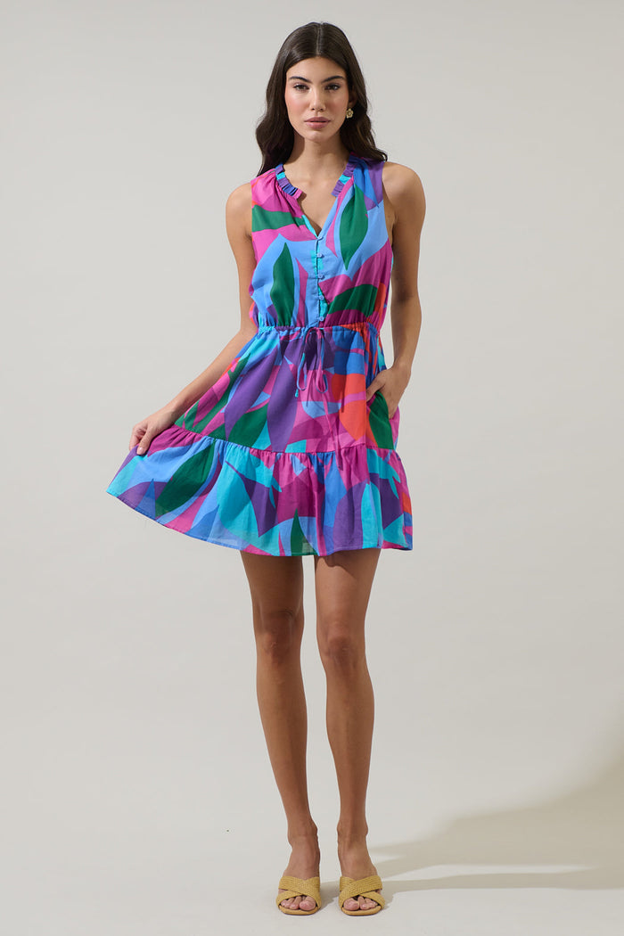 Vemmy Abstract Itzel Shift Mini Dress
