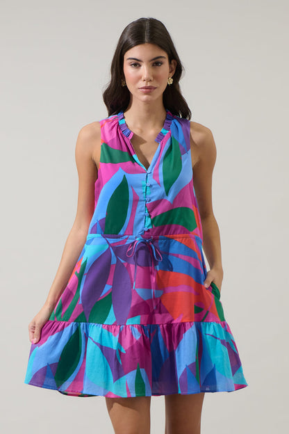 Vemmy Abstract Itzel Shift Mini Dress