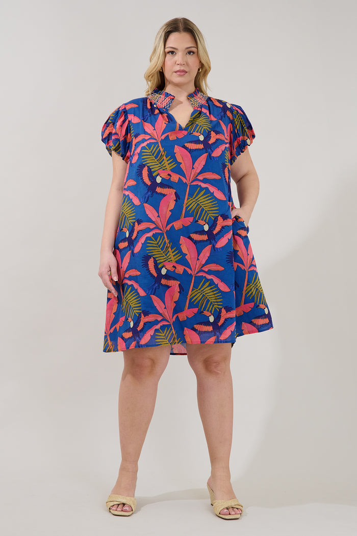 Vermina Shift Mini Dress Tropical Curve