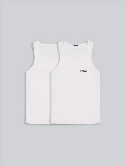 Waffle Tank Top White