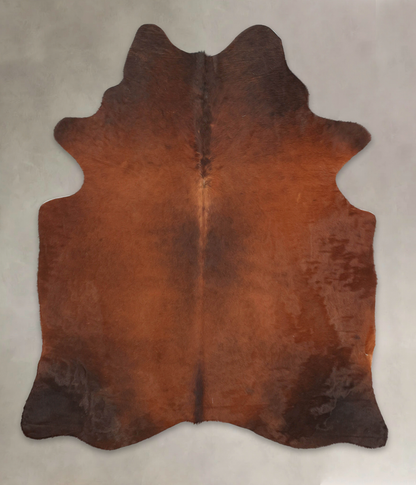 Brown with Red Cowhide Rug #B3817