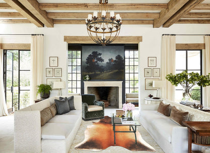 Brown with Red Cowhide Rug #B3826