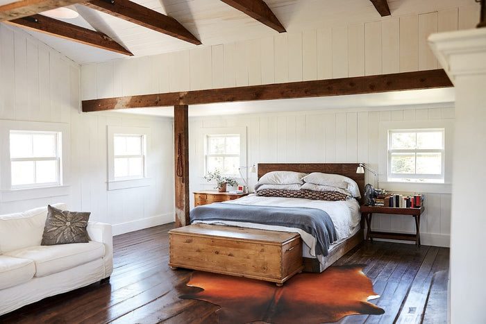 Brown with Red Cowhide Rug #B3819