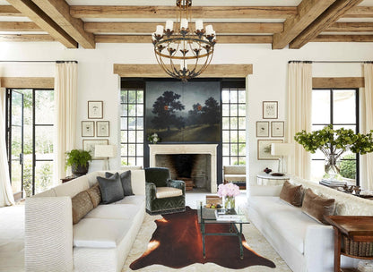 Brown with Red Cowhide Rug #B3837