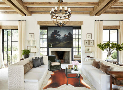 Brown with Red Cowhide Rug #B3390