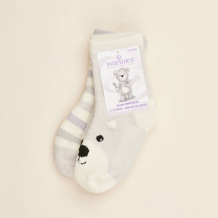 Warmies Marshmallow Bear Crew Socks