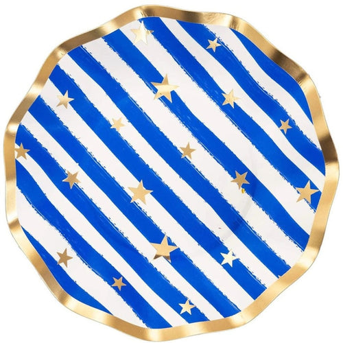 Wavy Appetizer Plate, Patriotic Confetti