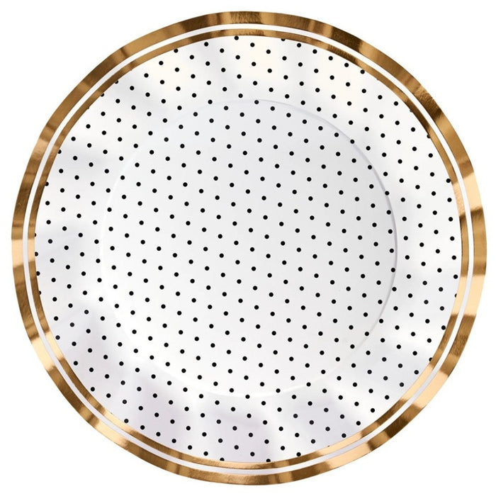 Wavy Dinner Plate, Blanc & Noir