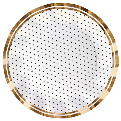 Wavy Dinner Plate, Blanc & Noir