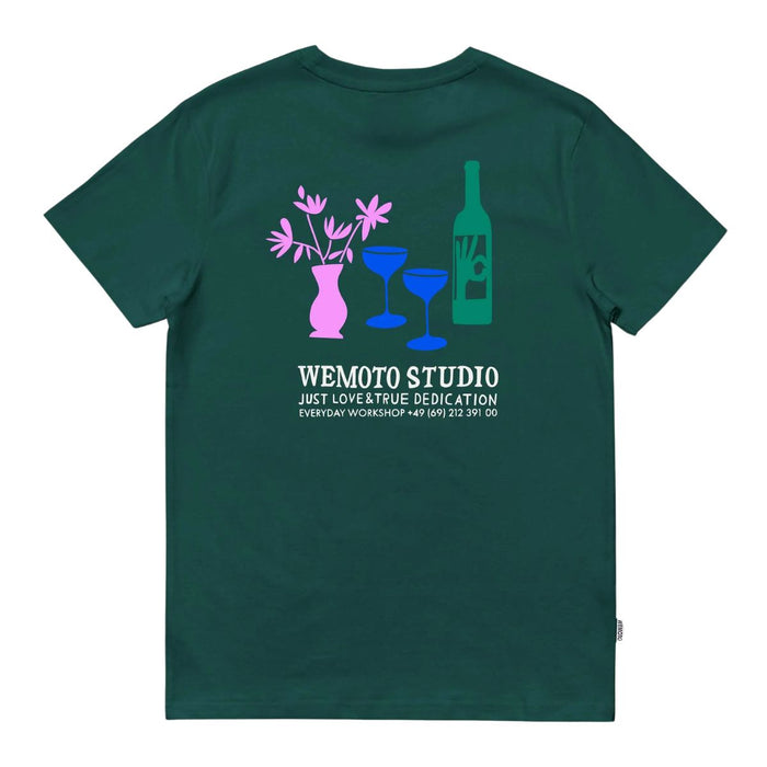Wemoto Blanco Printed Artwork T-Shirt Glazed Green