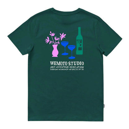 Wemoto Blanco Printed Artwork T-Shirt Glazed Green