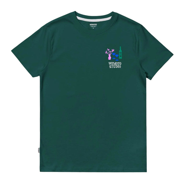Wemoto Blanco Printed Artwork T-Shirt Glazed Green