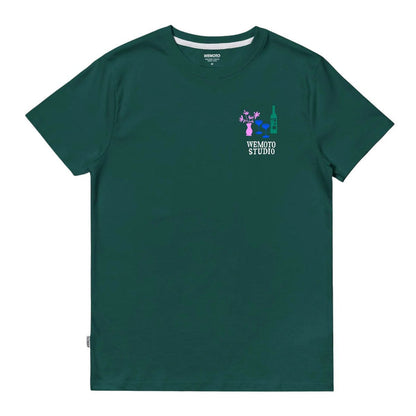 Wemoto Blanco Printed Artwork T-Shirt Glazed Green